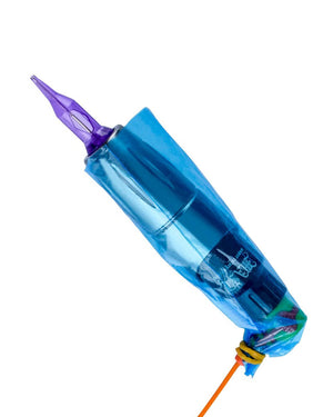 Dragonhawk Tattoo Pen Cover applied on rotary machine – protective barrier sleeve.