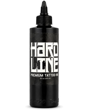 Dynamic Black HardLine Tattoo Ink 8oz 240ml professional black lining ink for crisp lines sharp outlines and precision work COZ Tattoo Supplies