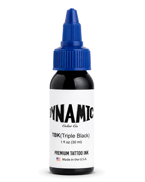 Dynamic Triple Black Tattoo Ink 1oz 30ml ultra dark black tattoo ink for bold lining deep shading and maximum saturation COZ Tattoo Supplies