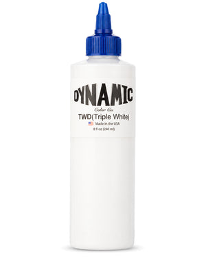 Dynamic Triple White Tattoo Ink 8oz 240ml professional white tattoo ink for strong highlights smooth application and consistent coverage COZ Tattoo Supplies