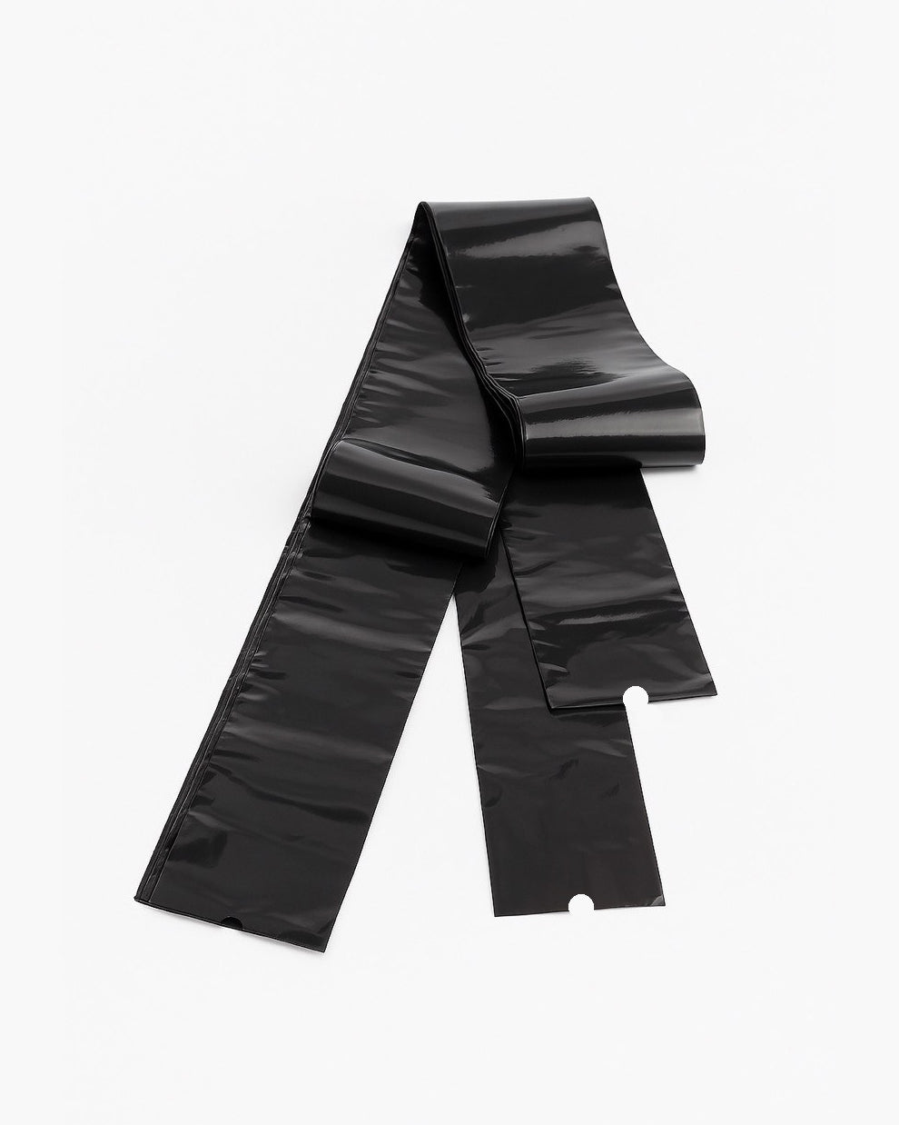 Unfolded black EZ Pen Machine & Clip Cord disposable sleeve.