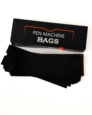 Box of 200 EZ disposable pen machine bags for tattoo machines – black color.