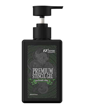 EZ Premium Stencil Gel 300ml pump bottle – High-quality tattoo stencil transfer gel for precise and clean outlines.