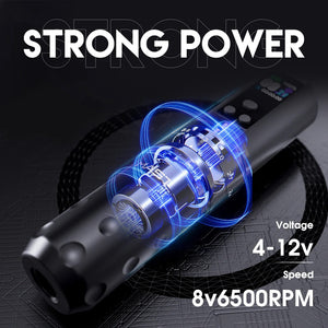 Internal motor diagram of Dragonhawk Fold2 Pro showcasing 6500RPM power.