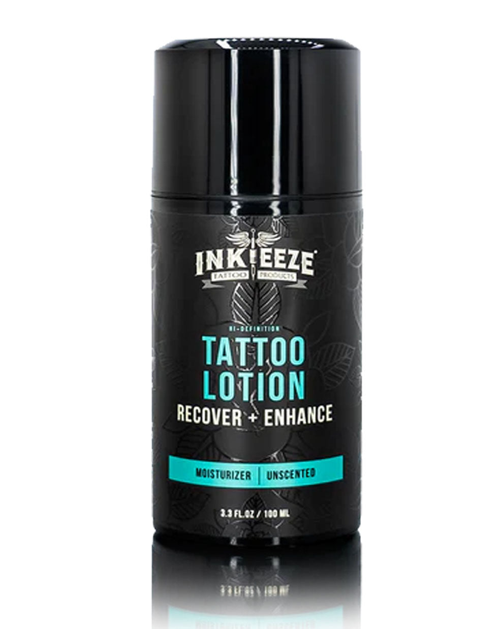 INKEEZE Hi-Definition Tattoo Lotion 3.3oz premium unscented tattoo aftercare moisturizer isolated on transparent background from Coz Tattoo Supplies