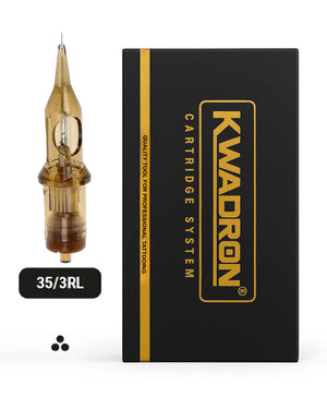 Kwadron 35/3RL Round Liner Cartridge – 3 Needle Tattoo Cartridge for Clean, Accurate Lines.