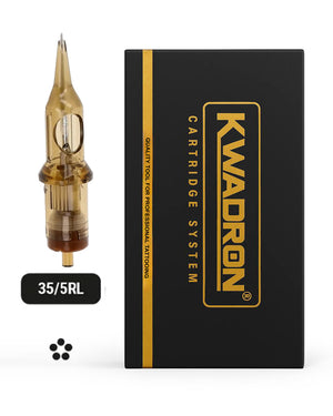 Kwadron 35/5RL Round Liner Cartridge – 5 Needle Tattoo Cartridge for Smooth Precision Lines.