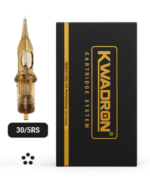 Kwadron Round Shader Tattoo Cartridge 30/5 L-Taper with packaging on white background