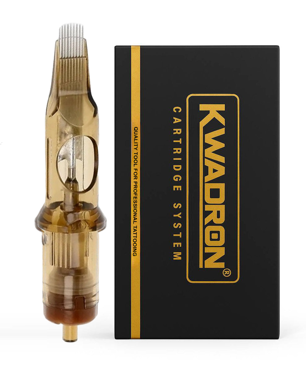 Kwadron Soft Edge Magnum tattoo cartridge and branded box on white background