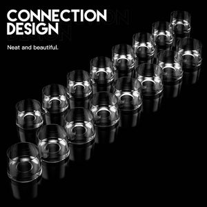 Neatly connected MastLabs ink cups offering efficient tattoo workflow.