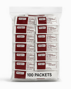 Bag of 100 individually sealed Vitamin A+D Tattoo Aftercare Ointment packets.