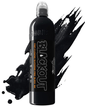 World Famous Blackout tattoo ink bottle 240ml 8oz high volume black tattoo ink for studio use coz tattoo supplies