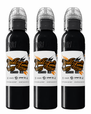 World Famous Greywash Tattoo Ink 3 Bottle Set 60ml 2oz professional greywash ink set for smooth shading soft gradients and black and grey tattoo work COZ Tattoo Supplies