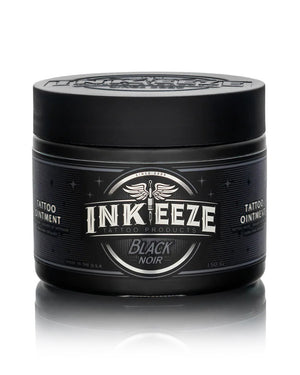 INKEEZE Black Tattoo Ointment 150g by COZ Tattoo Supplies Canada, pro non-petroleum tattoo aftercare balm for smooth healing
