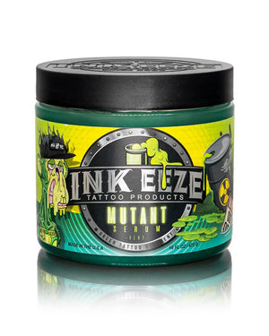 INK-EEZE Mutant Serum Green Tattoo Ointment 16oz by COZ Tattoo Supplies Canada, vegan tattoo aftercare balm for soothing and healing fresh tattoos