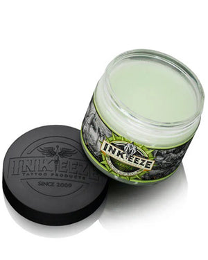 INKEEZE x Matt Jordan tattoo ointment open jar texture visible