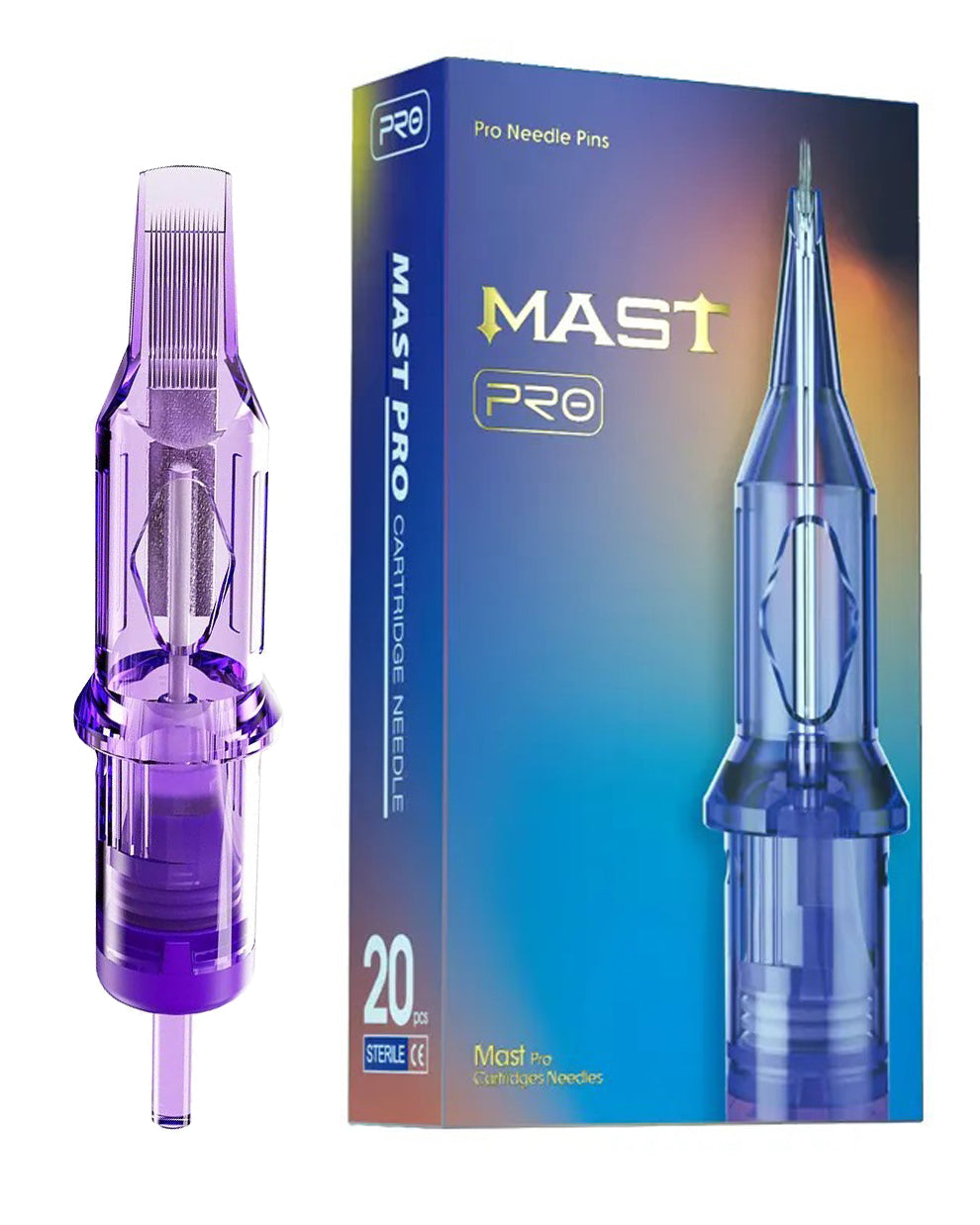 Close-up of Dragonhawk Mast Pro Round Magnum Tattoo Cartridge – precise ink flow and curved needle design for pro tattoo artists in Canada.
