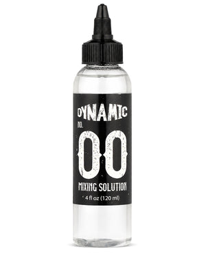 Bottle of Dynamic Mixing Solution  120ml with black cap on a white background