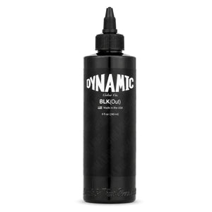 Dynamic BLKout Blackout Tattoo Ink 8oz 240ml heavy blackout tattoo ink for extreme saturation solid black fill and blackout work COZ Tattoo Supplies