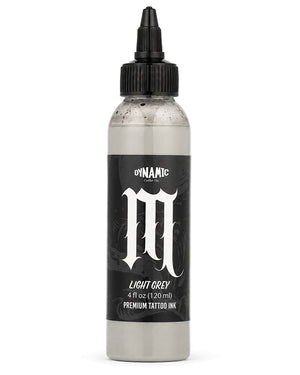 Dynamic Smoke M Light Grey Tattoo Ink 4oz 120ml professional light grey tattoo ink for consistent shading and smooth greywash transitions COZ Tattoo Supplies
