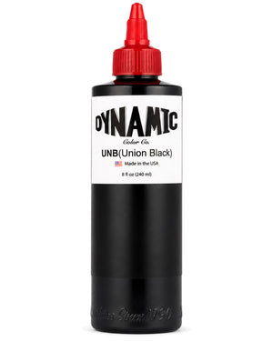 Dynamic Union Black Tattoo Ink 8oz 240ml professional black tattoo ink for consistent flow solid fills and clean lines COZ Tattoo Supplies