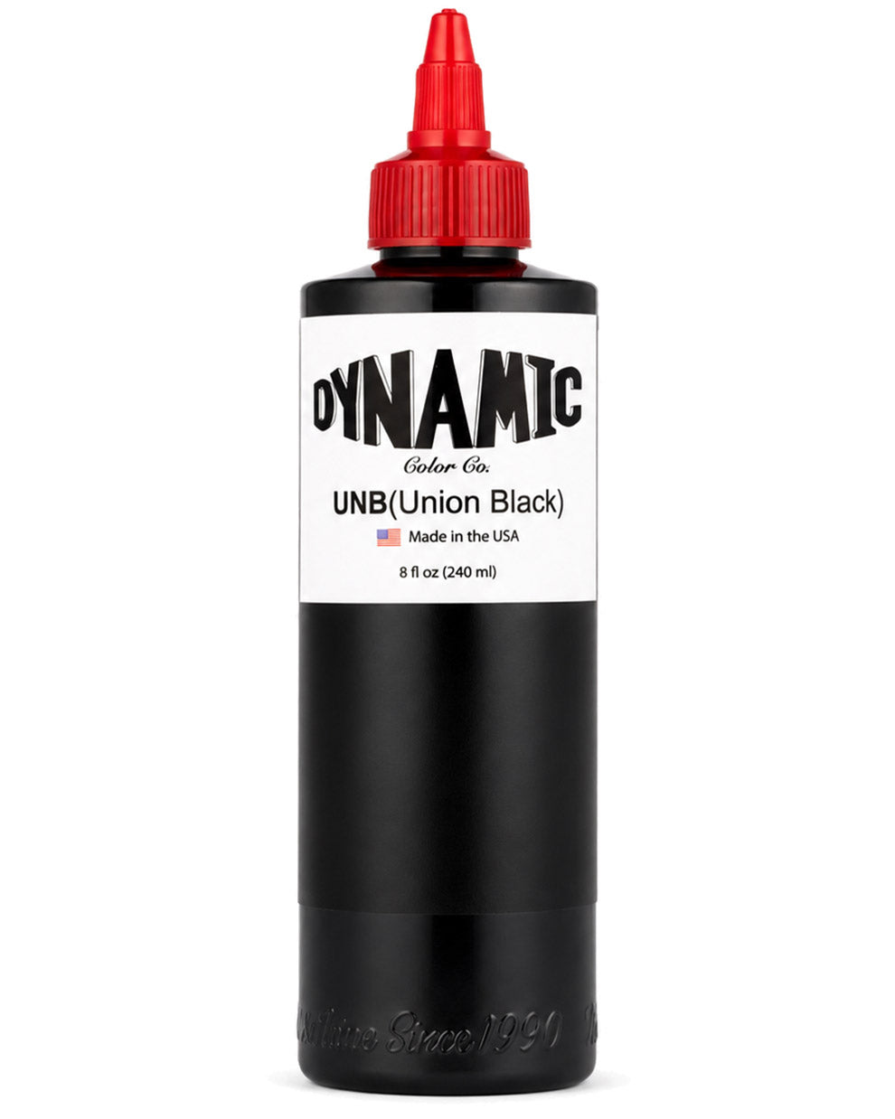 Dynamic Union Black Tattoo Ink 8oz 240ml professional black tattoo ink for consistent flow solid fills and clean lines COZ Tattoo Supplies