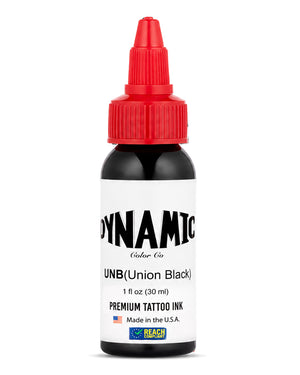 Dynamic Union Black Tattoo Ink 1oz 30ml professional black tattoo ink for smooth lining shading and versatile use COZ Tattoo Supplies