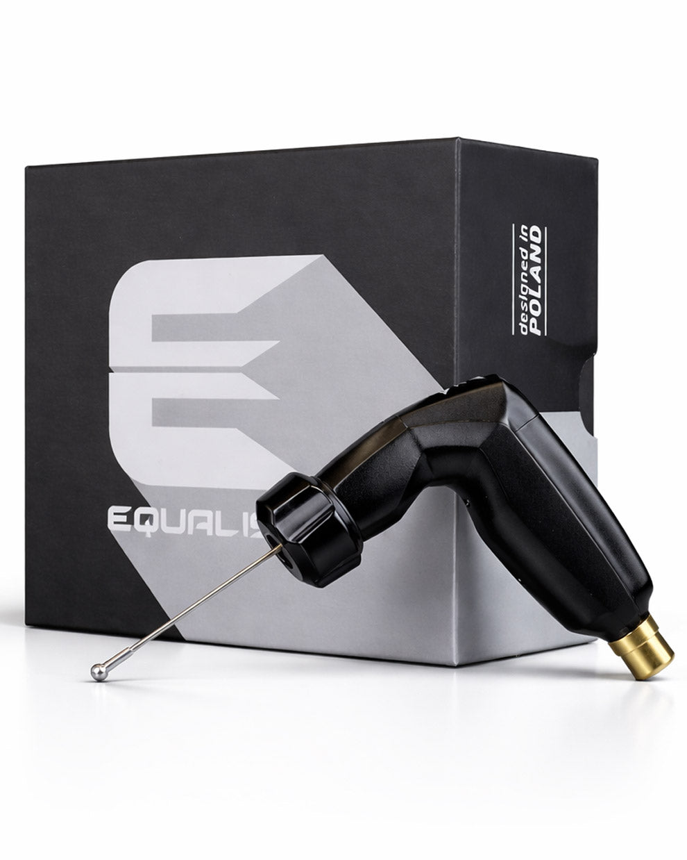 Equaliser rotary tattoo machine in black color, professional studio product photo on clean white background – Coz Tattoo Supplies
