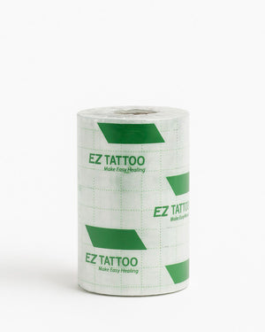 EZ Derm Defender 10cm x 10m tattoo healing film roll — breathable and waterproof protective wrap.