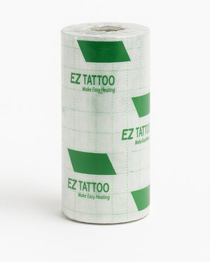 EZ Derm Defender 15cm x 10m roll of transparent tattoo film — ensures faster and safer tattoo recovery.