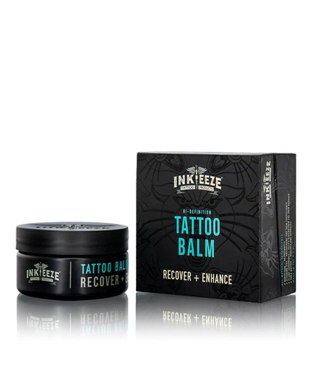 INKEEZE Hi-Definition Tattoo Balm 1.8oz jar displayed with retail packaging, COZ Tattoo Supplies Canada
