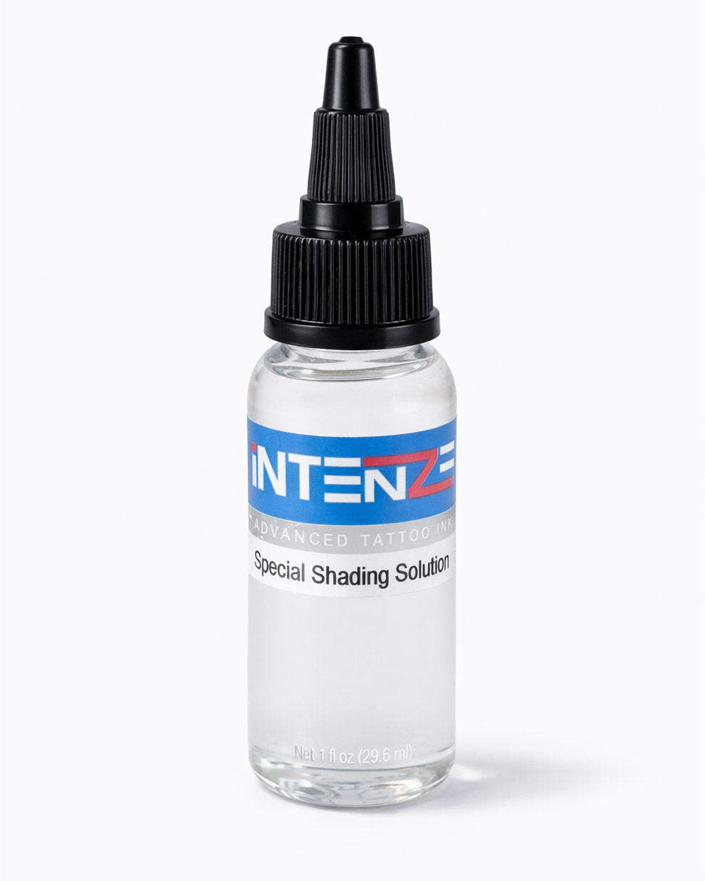 Bottle of Intenze Special Shading Solution 1 oz on a white background