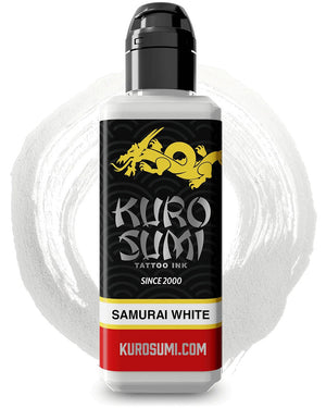 Kuro Sumi Samurai White tattoo ink bottle 88ml 3oz white tattoo ink for smooth highlights and color mixing coz tattoo supplies
