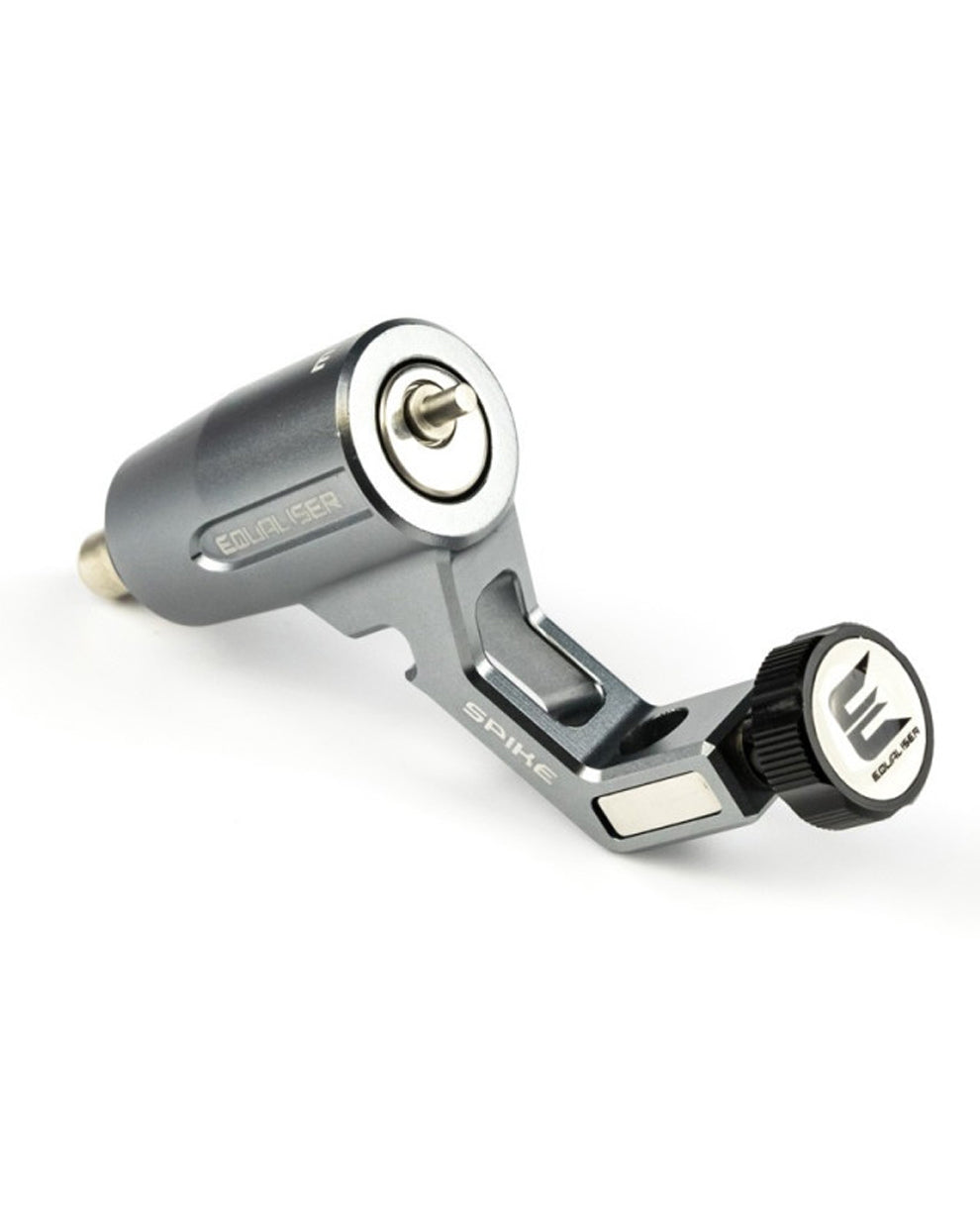 Kwadron Equaliser Ergo gray rotary tattoo machine clean white background professional photo