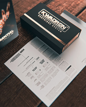 Kwadron soft edge magnum essential pack tattoo cartridges unboxing kit with box and inserts coz tattoo supplies