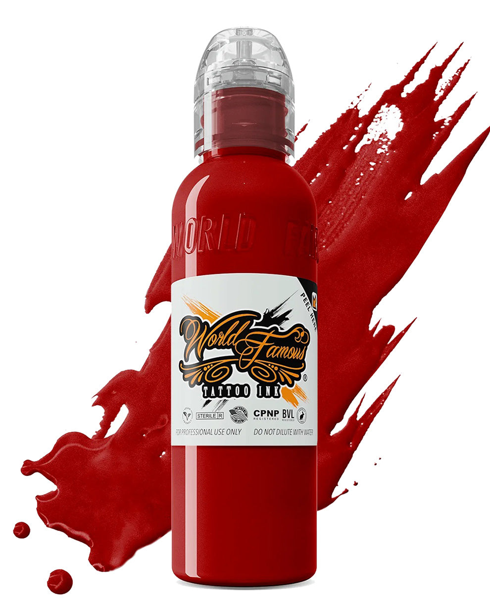 World Famous Big Apple Red tattoo ink bottle 60ml 2oz bold red tone for tattoo designs
