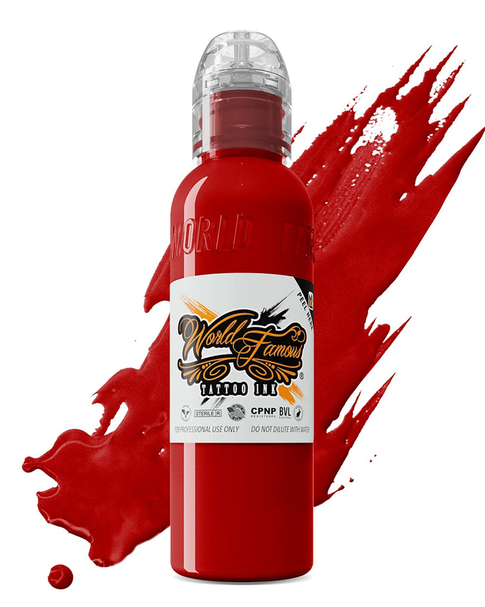 Red bottle World Famous Red Tattoo Ink Straight Red 60ml 2oz bottle professional tattoo ink bold red color coz tattoo supplies